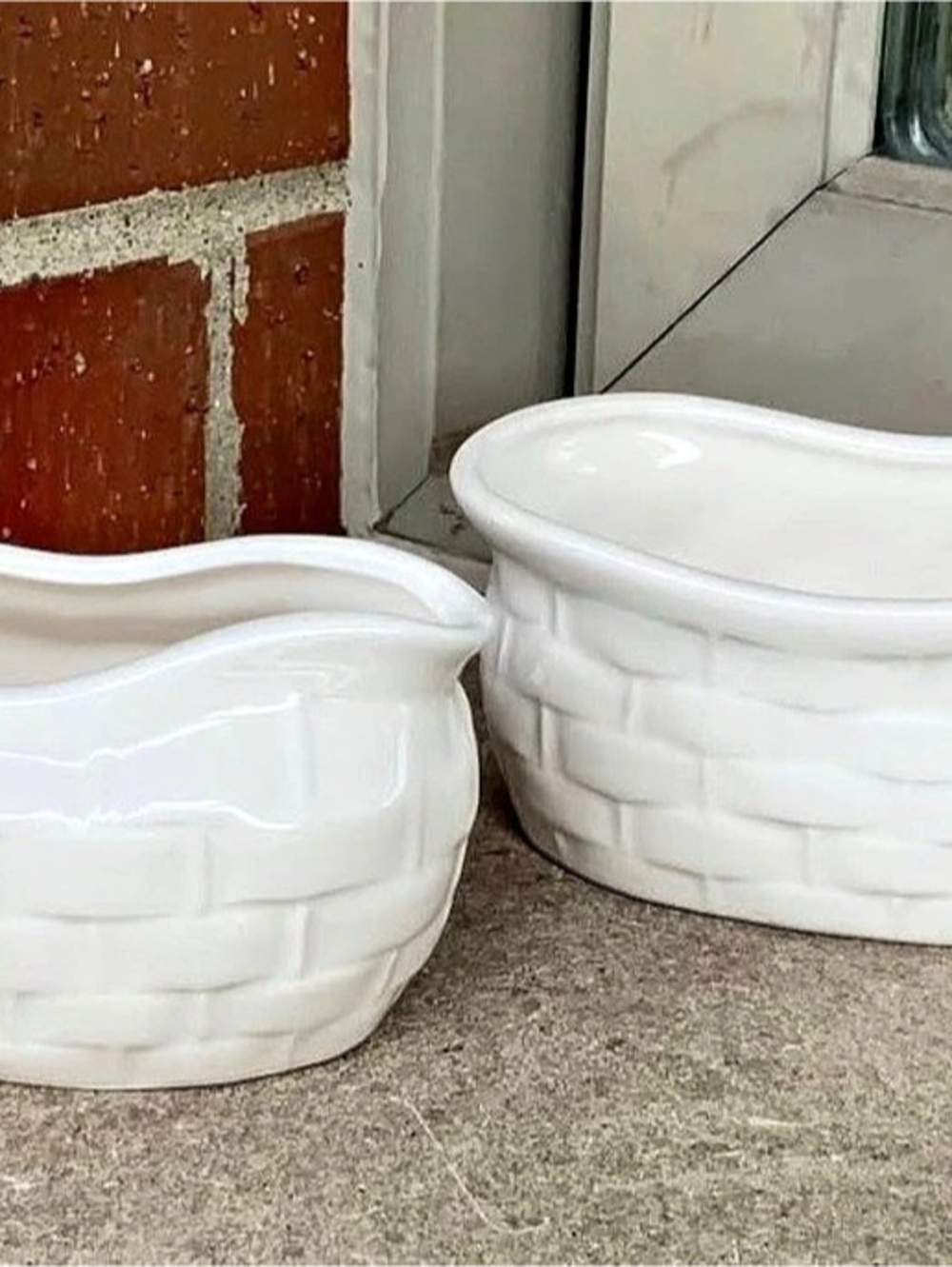 Tiffany & Co. White Woven-Pattern Serveware Set